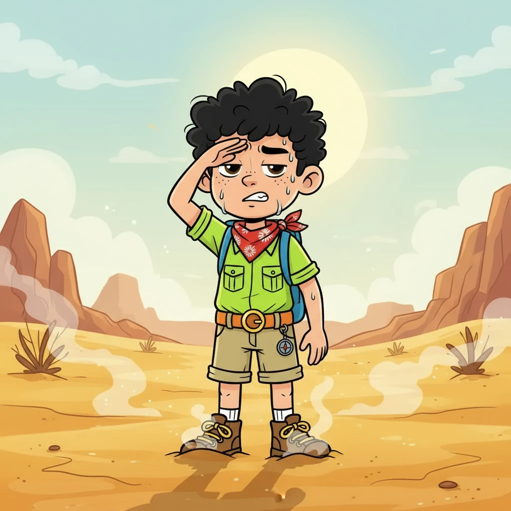 A selva o recebeu com um calor escaldante, com temperaturas que atingiam 40 graus Celsius. A areia, sob seus pés, chegava a incríveis 62 graus. Pedro sentiu o ar rarefeito e o sol queimar sua pele.