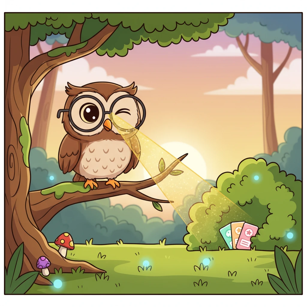 Sebuah burung hantu kecil berpenampilan bijaksana dengan kacamata besar menjadi fitur pencarian utama. Dengan sekali kedipan matanya, burung hantu itu bisa menemukan voucher game apa pun yang dicari.