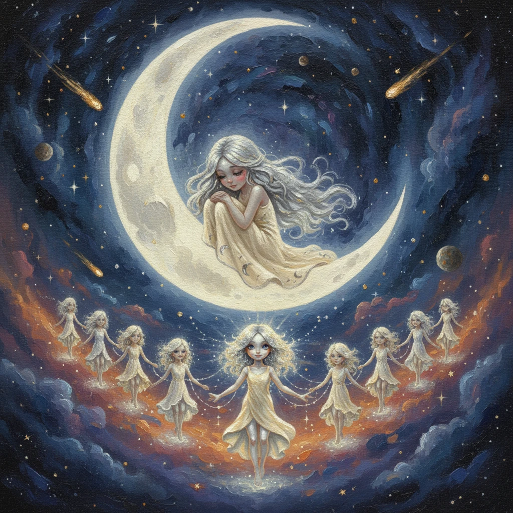 The Moon’s Shy Night - Fairy tales