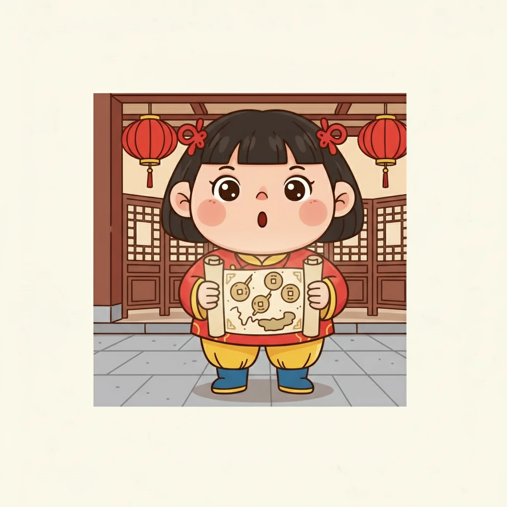 这天一早，小圆收到一封神秘的邀请函：上面写着“请来到古城，开启形形秘宝！” 小圆好奇地看着这封信，不知道会发生什么。