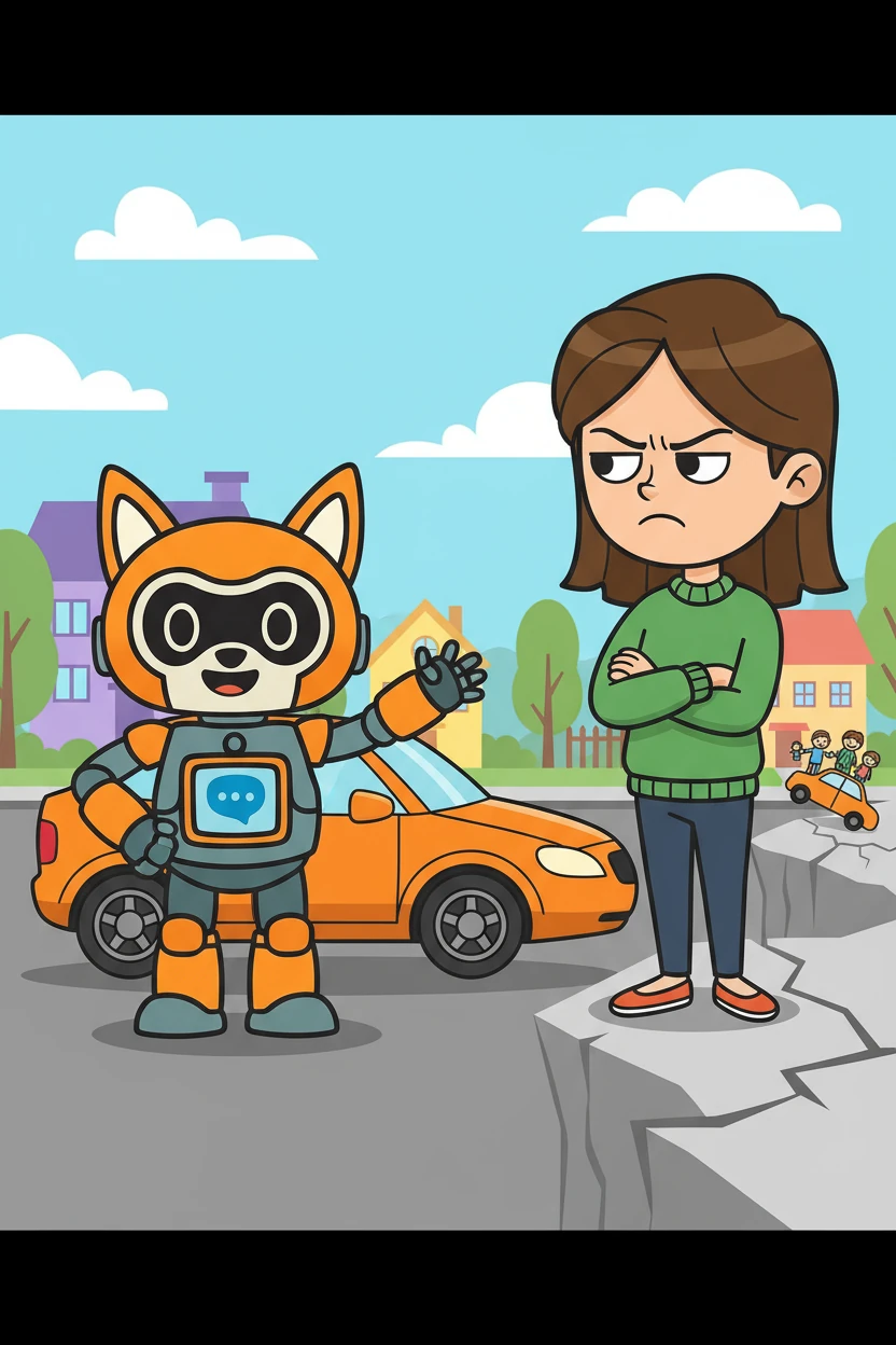Dana proudly declared that her AI prioritized the car owner's safety above all else. Elara frowned, recognizing a potential ethical problem. She knew that this 'owner-first' approach could lead to devastating consequences for others. Dana's logic seemed cold and detached, prioritizing a contract over human lives.