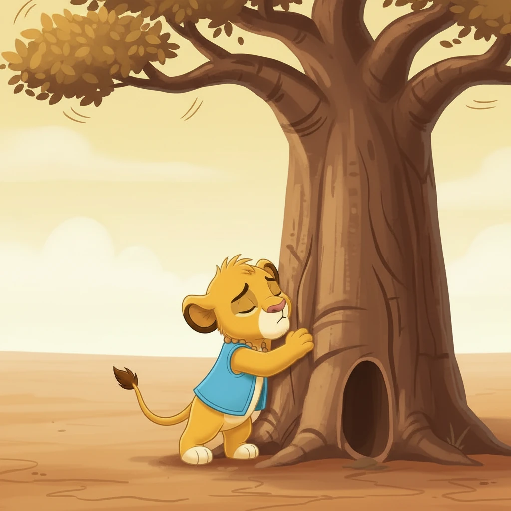 Simba sought wisdom from the oldest baobab tree, its trunk wider than a small hut, its roots deep in the struggling earth. He pressed his ear to its ancient bark, listening intently as the wind rustled its sparse leaves, carrying whispers of forgotten legends about a hidden spring.