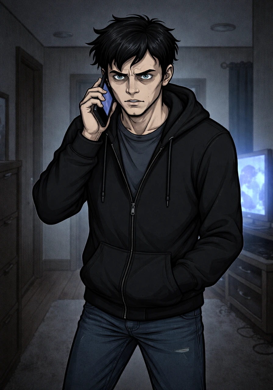 My phone started vibrating in my pocket, and I almost screamed, thinking it was the police finally calling back. [SFX: phone vibrating] But when I looked at the screen, it was an unknown number, and when I answered... there was nothing but the sound of heavy, wet breathing and the faint, distant sound of my own TV playing through the walls.