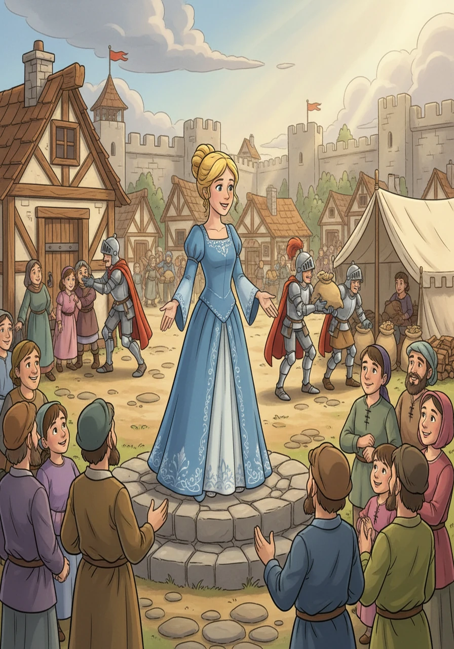 The Princess, with her wisdom, decided to unite everyone. She instructed her knights to help the villagers secure their homes and gather supplies. Her words of encouragement calmed the frightened.