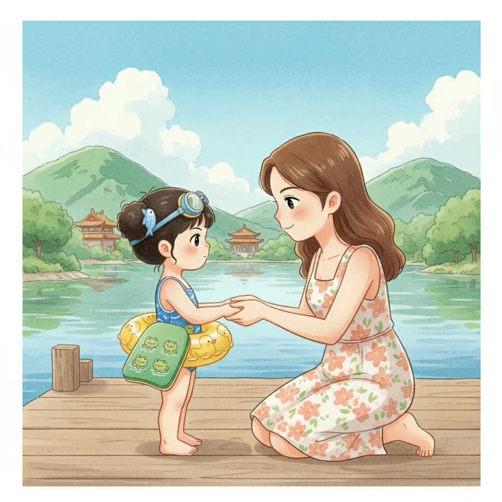 妈妈提醒小鱼儿,游泳的时候一定要注意安全,不要在没有大人看护的情况下独自下水,并且要选择安全的游泳场所。小鱼儿认真地记住了妈妈的话。