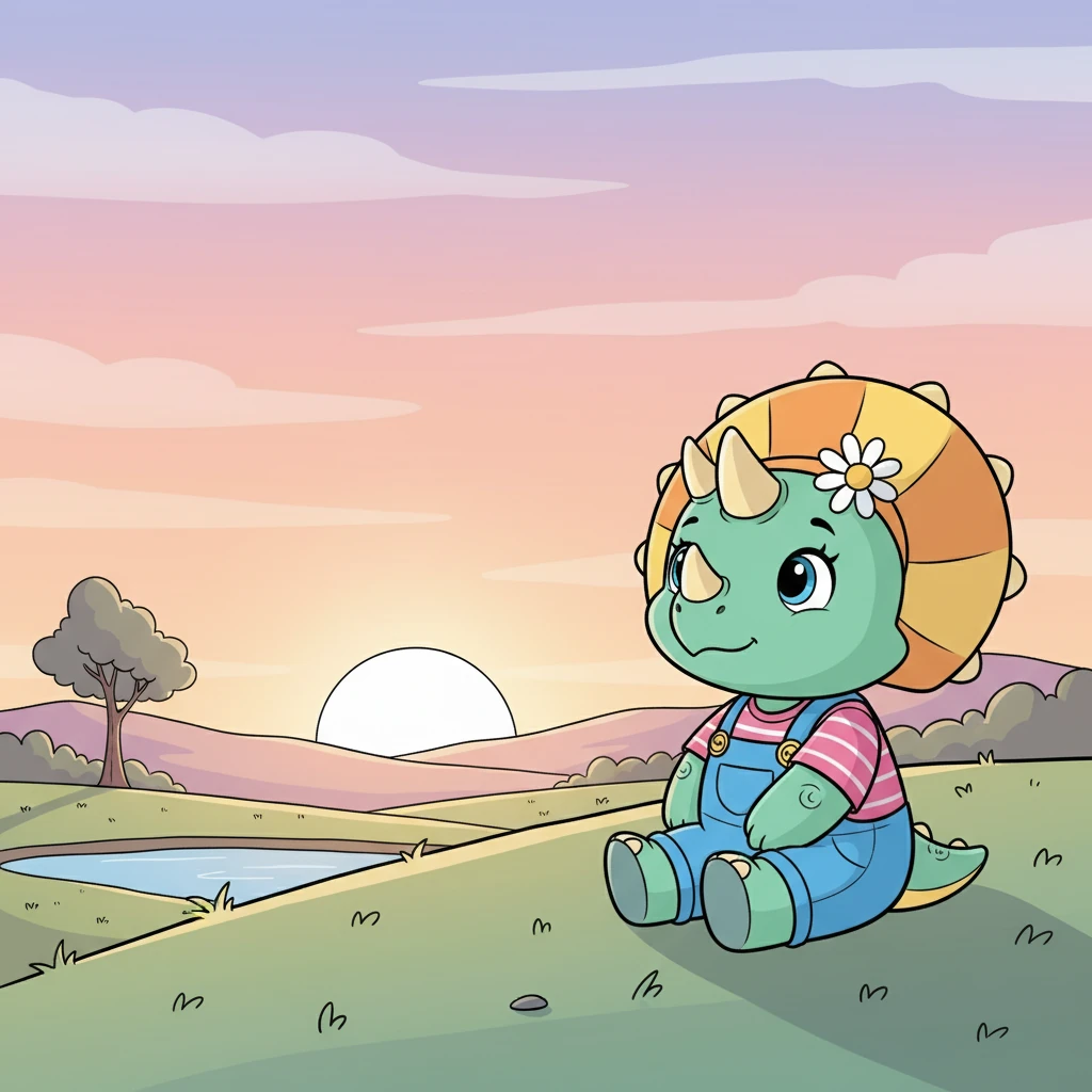 They shared a quiet moment, watching the sun dip below the horizon. The pastel colors of the sky reflected in Trix’s eyes, bringing a sense of peace.