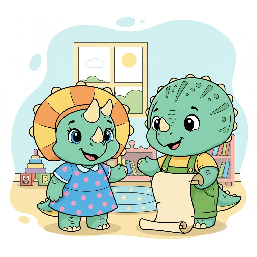 On the final page, Mama and Papa Triceratops wrote a note to the reader. They explained that all feelings are welcome and that big feelings are simply signals, not something to be ashamed of. They encouraged the child to always talk about their feelings.