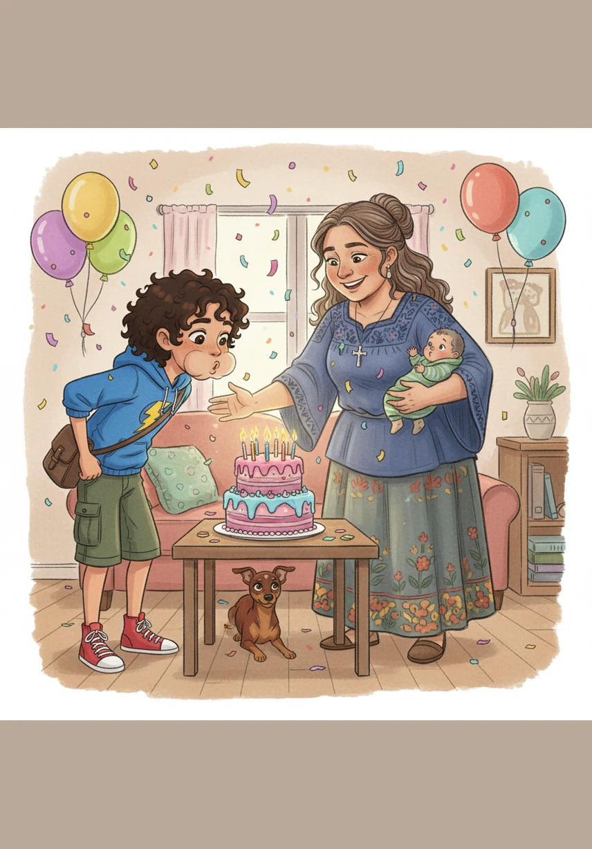 It is Elijah’s ninth birthday, and the room is bright with colorful decorations and the sweet scent of cake. As he blows out his candles, his only wish is for his family’s happiness and for the day he can play with Minnie Pinnie again.