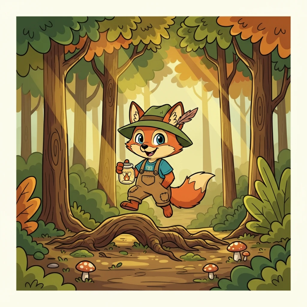 One sunny morning, Flicker decided to venture deeper into the woods than he ever had before. The trees were tall, and sunlight dappled through the leaves, creating dancing patterns on the forest floor. He hoped to find something new and exciting.