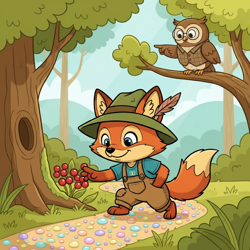 Hoot then suggested they explore the woods together, using Flicker's strengths. They discovered hidden berries and followed a trail of sparkling pebbles. Flicker's keen sense of smell and curiosity helped them find the most interesting things.
