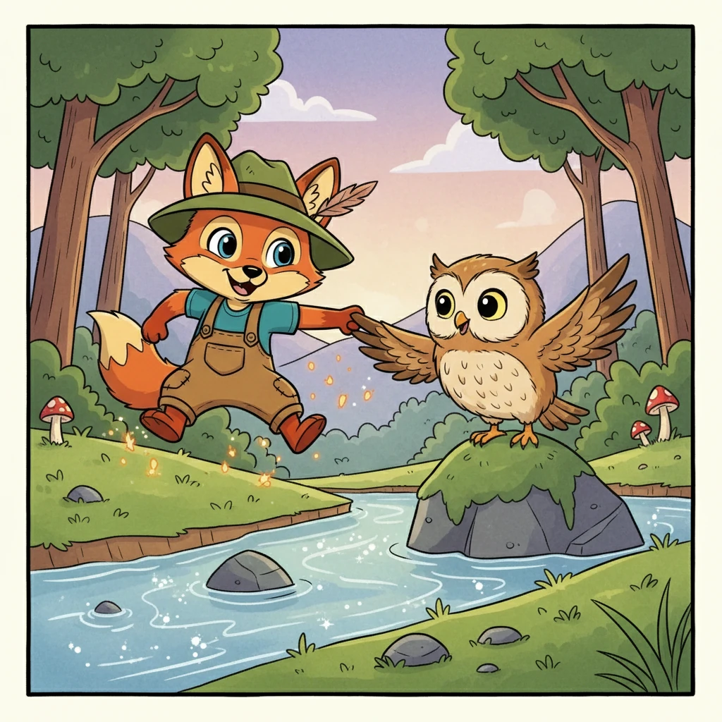 Together, Flicker and Hoot had a wonderful adventure. Flicker realized that being different wasn't a bad thing at all. He learned to embrace his unique qualities and felt a warm friendship blossoming.