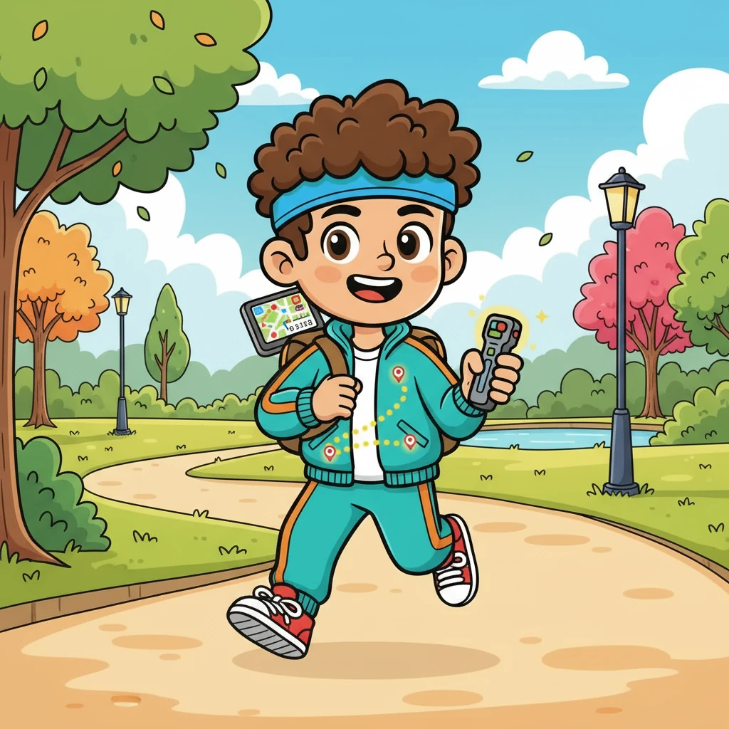 The first challenge appeared on Alex's screen: a scenic running route through a local park. Alex tapped 'Start,' the app synced with their GPS, and the adventure truly kicked off. The app showed Alex's progress on a vibrant map, tracking every step.