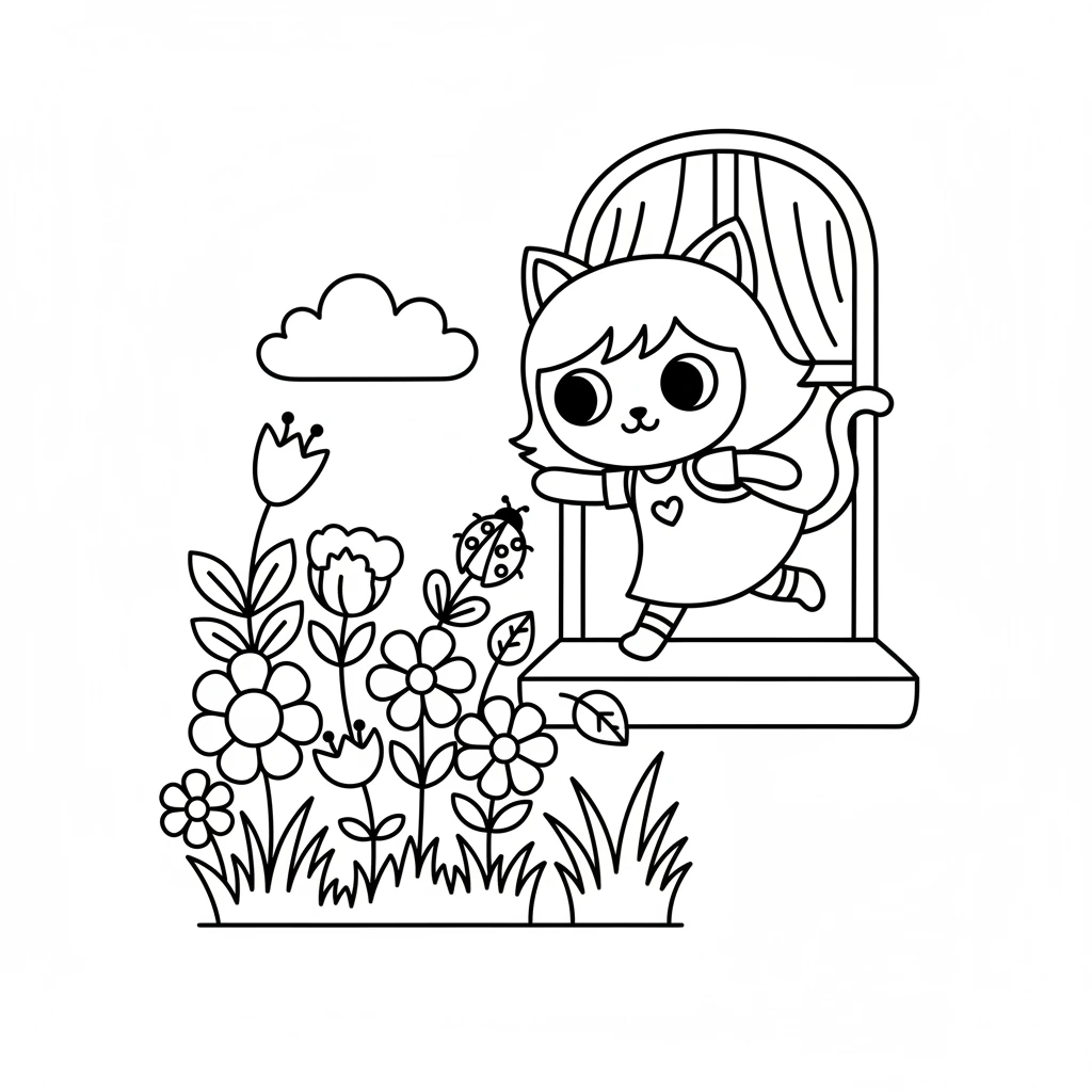 kitty coloring pages