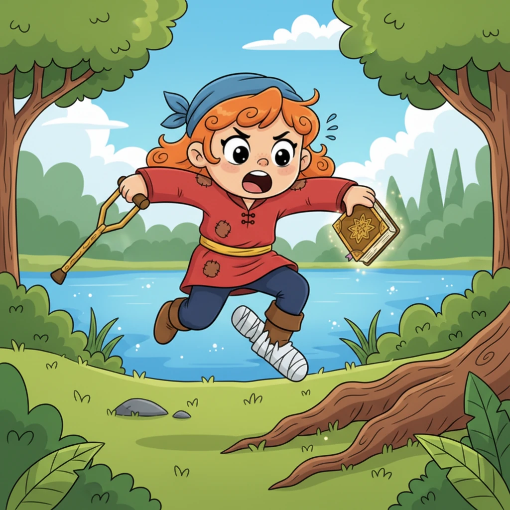 Niestety, na pierwszej wyprawie nad jezioro, Tola potyka się o wystający korzeń. Z hukiem upada, a jej noga wygina się pod dziwnym kątem, malując na jej twarzy grymas bólu i zaskoczenia.