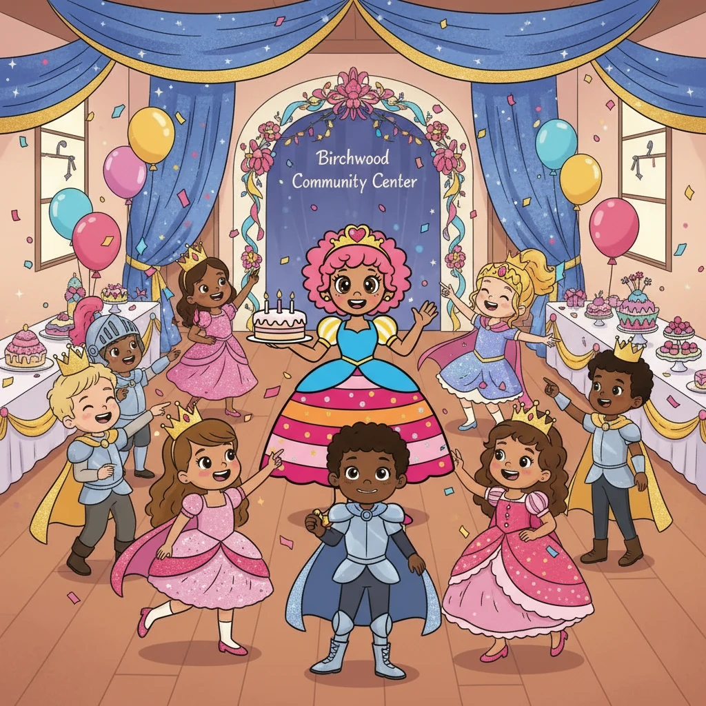 You are cordially invited to Princess Blush’s Royal Birthday Party! Saturday, December 7th, 2:00 PM – 5:00 PM at Birchwood Community Center, 1331 Fenwood Avenue, Oxon Hill, Maryland. RSVP by Royal Decree: 240-381-1813. Please wear your royal best — crowns, capes, sparkles, or knight gear are all welcome! Get ready for a magical afternoon of fun, laughter, dancing, giggles, and of course… cake!