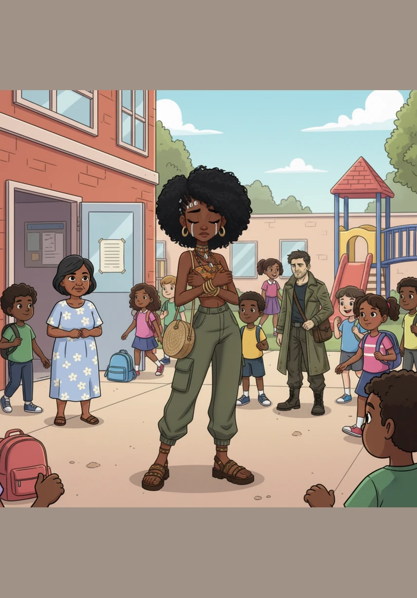 Standing amidst a crowd of laughing students, Nyoka confronts a classmate who looks at her with the blank expression of a total stranger, leaving her feeling like a ghost.