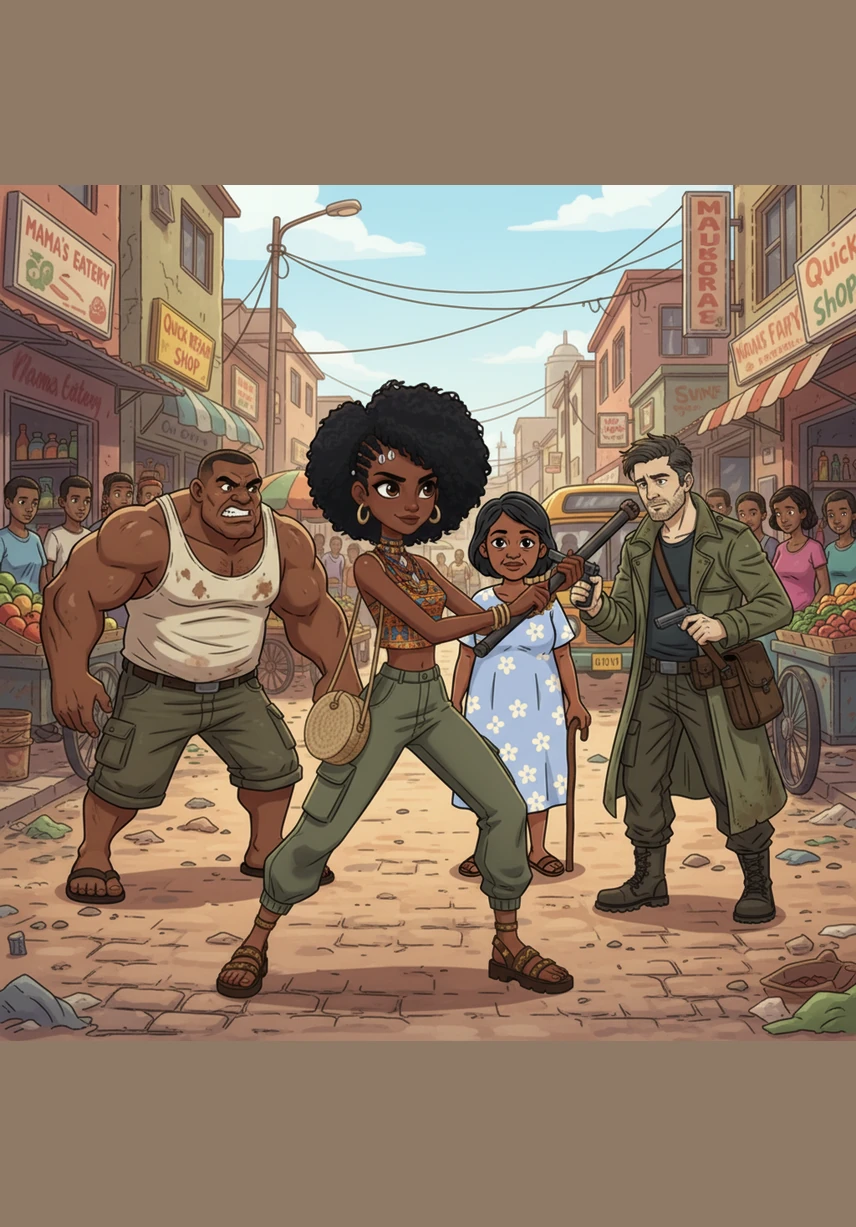 On the bustling streets of Nairobi, Nyoka pulls her ID card from her bag only to find her photo and name have vanished, leaving behind nothing but a smooth, white surface.