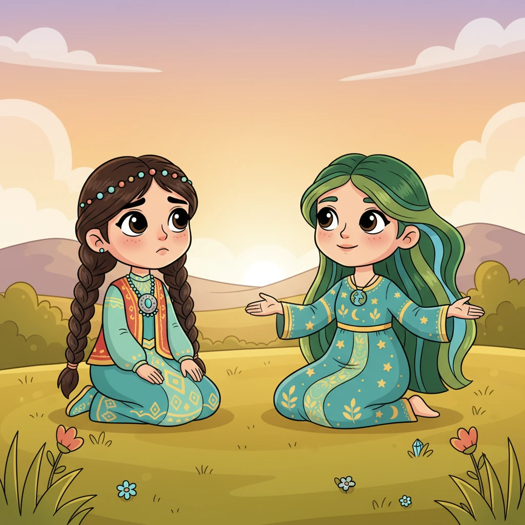 Бұл кітапта Толғанай есімді батыр қыз қасиетті қазақ даласында Жер-Анамен терең философиялық әңгімеге түседі. Жоғалтқан бауырларының қазасын еске алып, қайғы мен ұлылық сезімін бастан кешірген Толғанайға Жер-Ана өмірлік даналықтарын жеткізеді. Бұл жүрекжарды диалог кейіпкерлердің қорқыныштарын, жауапкершіліктерін, ақиқатқа деген ұмтылыстарын және ішкі күрестерін ашып көрсетеді, оқырмандарға табиғат пен адам жанының терең байланысын ұсынады.