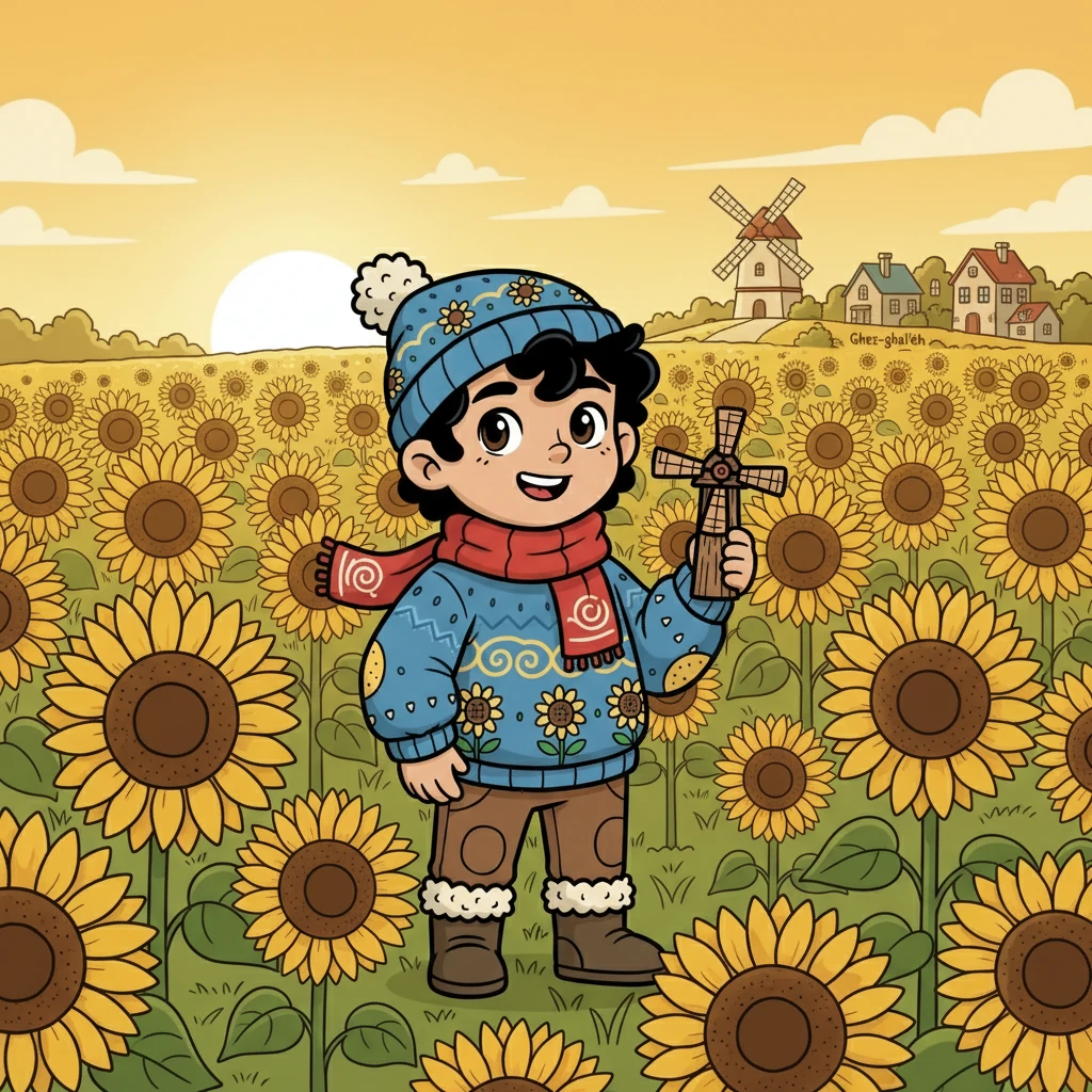 Summer bloomed once more, and the sunflowers stood tall and proud. Hamid, standing amidst the golden fields, smiled. He knew that even though the winters were harsh, the beauty of Ghez-ghal’eh and the strength of its people would always endure. The sunflowers were a symbol of their resilience.
