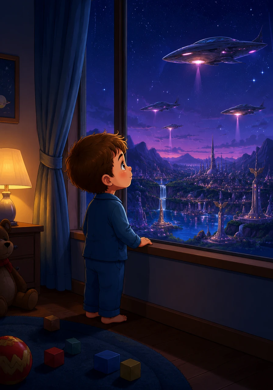 As evening fell, Marky looked out the massive nursery window at the stars, watching the Venusian ships patrol the new Earth. Though his body was small and his world had changed forever, he realized a new, strange peace was settling over the planet under the rule of the Amazonians.