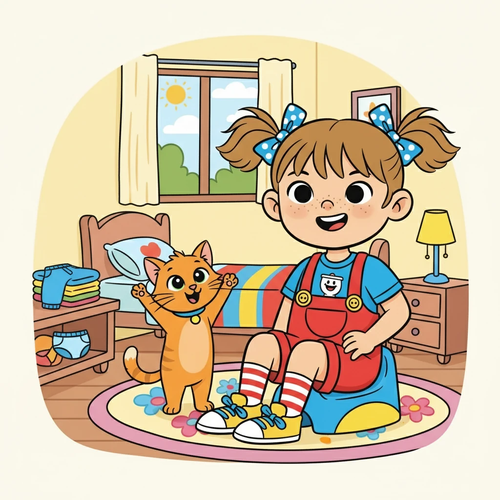 Au fil des jours, Inès utilisa de plus en plus souvent son pot. Elle était de plus en plus contente et fière de se passer des couches. Nina était toujours là pour l'encourager et célébrer ses succès.