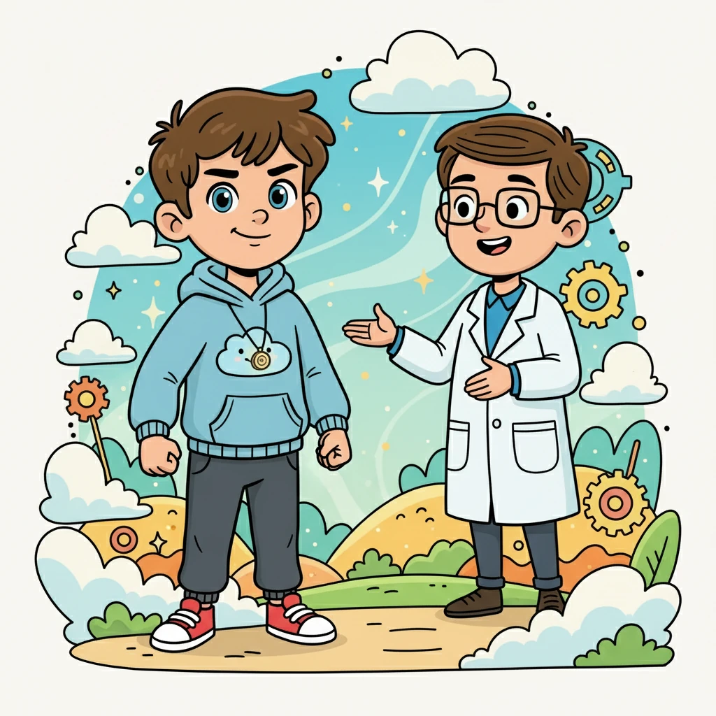 Pendant que Théo explorait son imagination, le docteur lui parlait doucement. Il lui expliquait que son corps était fort et qu'il pouvait surmonter les petites difficultés. Théo se sentait de plus en plus confiant et puissant.