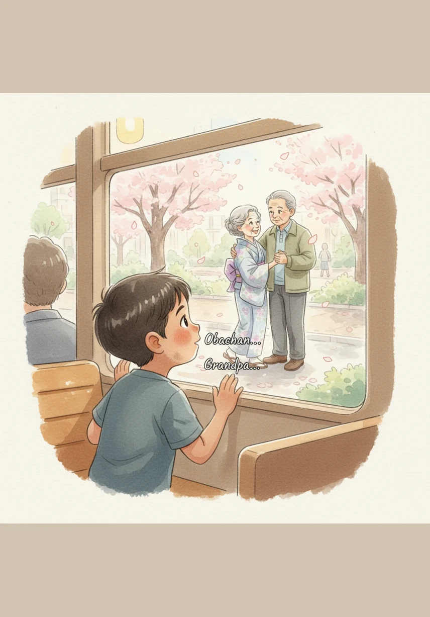 Julian presses his face against the glass of the tram and the city train as they zip through the busy streets. He watches the tall buildings and colorful signs go by, fascinated by how the trains move people all across the big city.