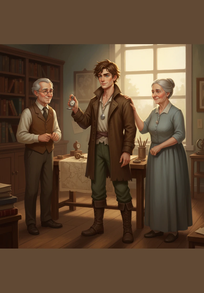 Years of relentless work and clever investments transform the boy into a determined young man who now manages his own storefront. The shelves are filled with fine goods, and people from all over the city come to trade with the man known for his honesty.