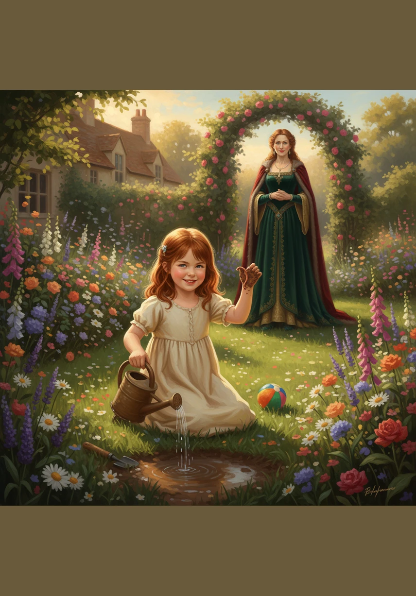 Маленькая девочка с озорным взглядом играет в саду, еще не подозревая о своем будущем. Она не знает, что однажды станет самым важным и любимым человеком в чьей-то жизни.