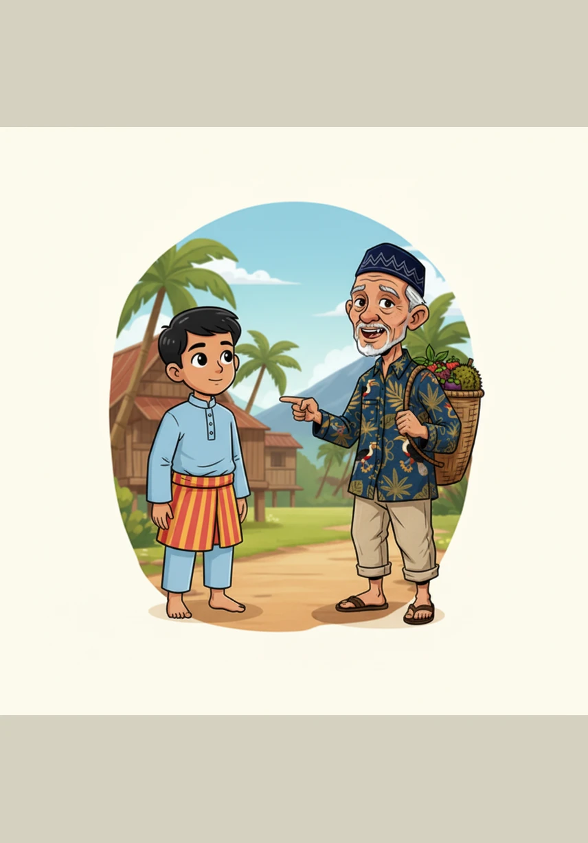 Atok tersenyum lebar dan menjelaskan bahwa itu adalah Tari Zapin, warisan berharga yang lahir dari perpaduan budaya Arab dan Melayu. Zapin berasal dari kata 'Zafn' yang berarti gerak kaki yang cepat mengikuti rentak musik yang dinamis. Atok memberitahu Zaki bahwa tarian ini dulunya digunakan sebagai media dakwah dan simbol persaudaraan yang erat.
