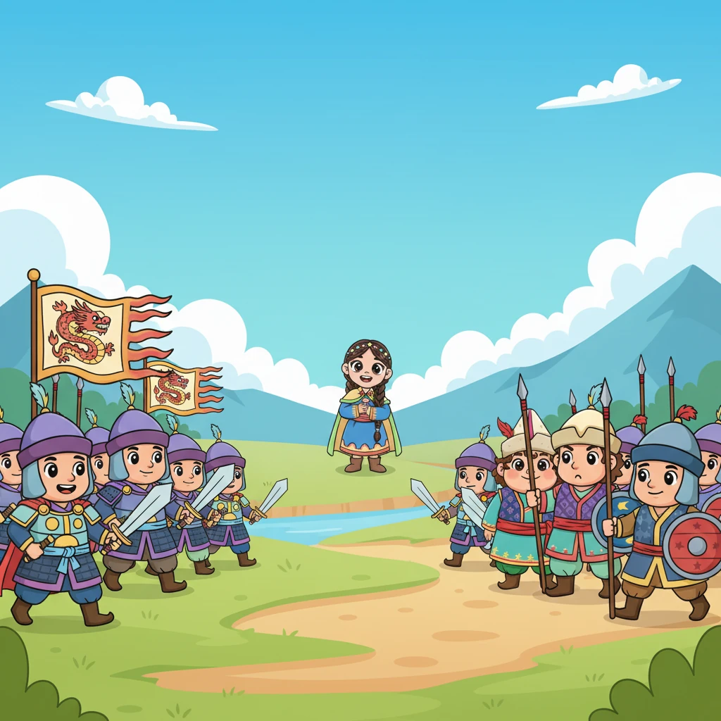 Екі алып империя – шығыстағы Таң әулеті мен батыстағы Аббасид халифаты өз шекараларын кеңейтуде. Олардың әскерлері бір-біріне жақындап, жер бетіндегі ең үлкен державалардың бірі болды.