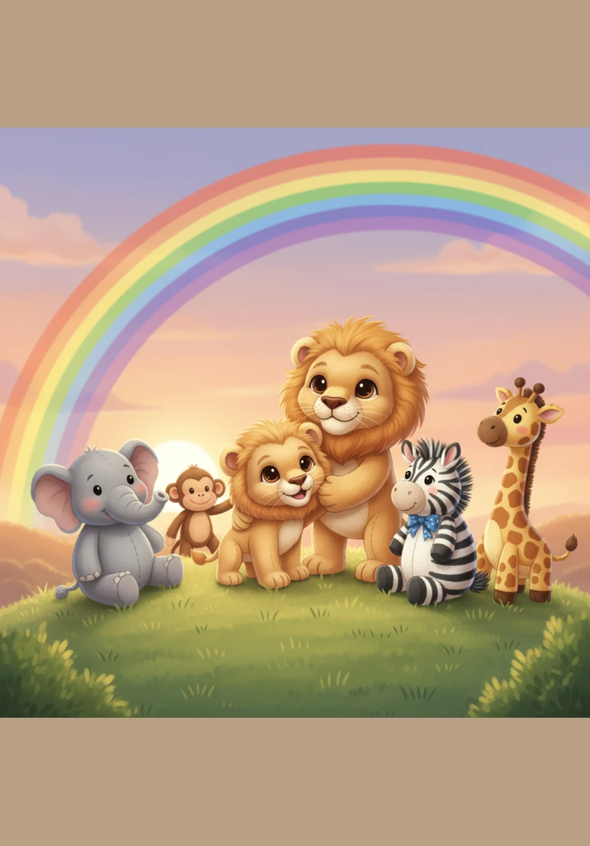 Leo looks out over his beautiful home and knows he is a very special part of the world. The sun sets, painting the sky in pretty colors of orange and purple.