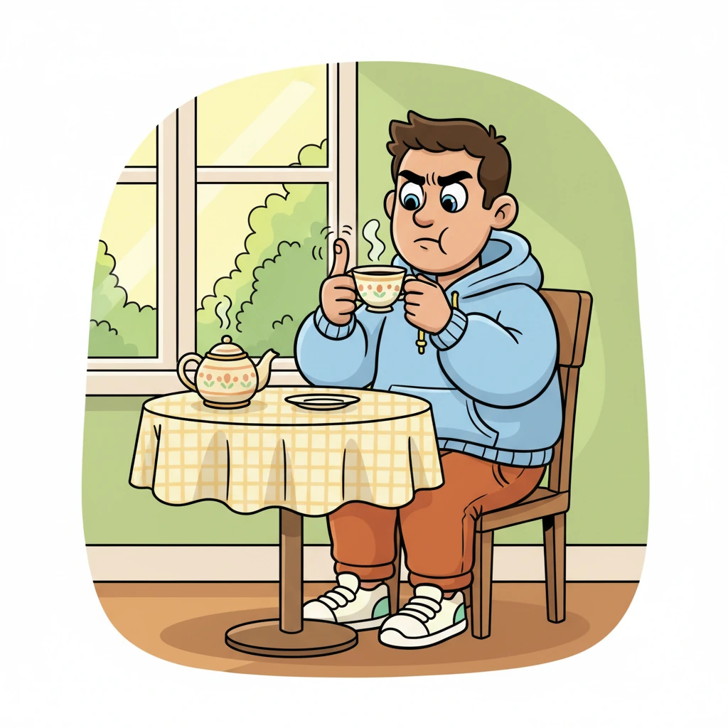 One peculiar morning, while sipping his perfectly steeped tea, Mr. Wigglebottom felt a tiny, unexpected wobble in his pinky finger. He frowned, thinking it was just a sleepy twitch, and tried to make it stiff again. But the little wobble persisted, like a secret giggle.