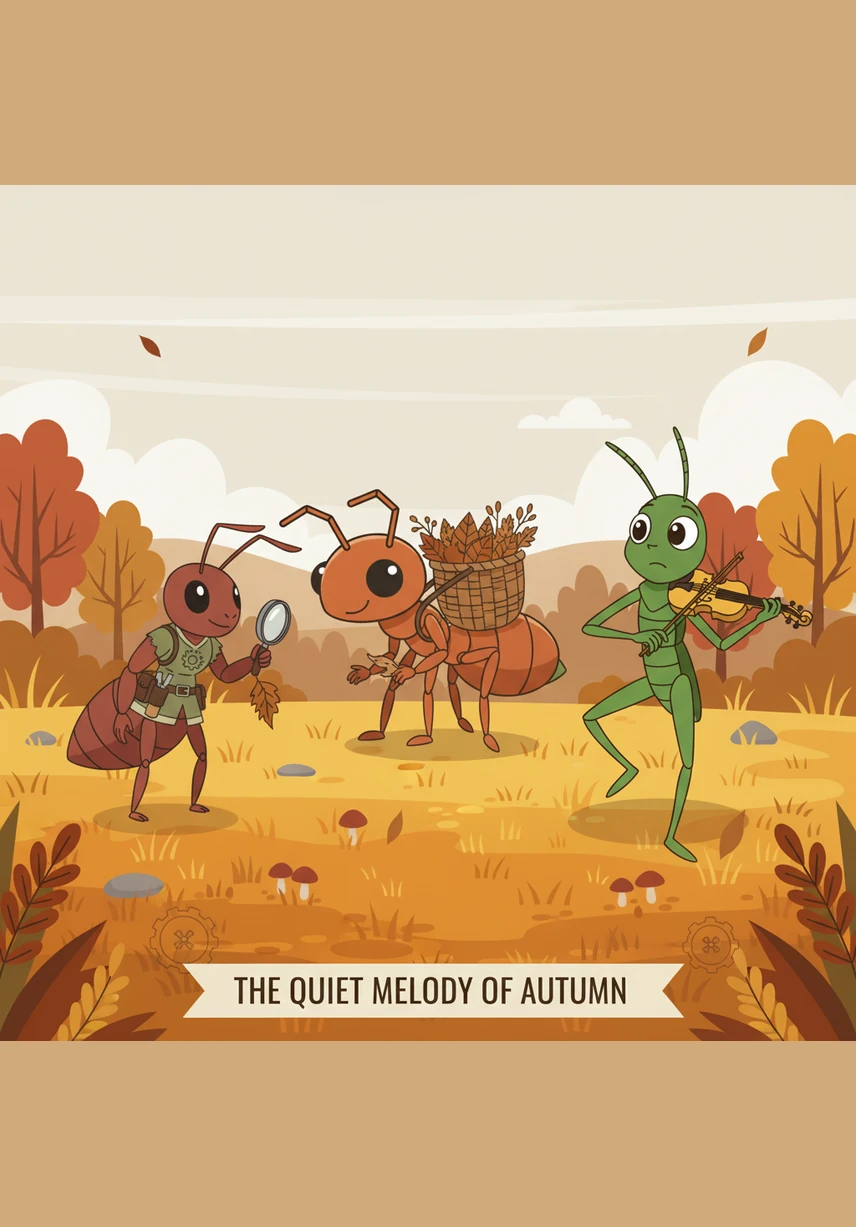 As the weeks passed, the vibrant green of the meadow faded into shades of copper, gold, and brittle brown. The air grew crisp and the days became shorter, but Pip still had not gathered a single grain for the coming cold months.