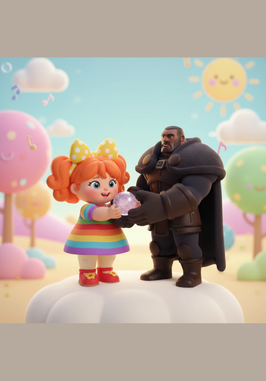 To thank him, Lily insists on sharing her pink macarons, placing one carefully into his giant, open palm. Kaelen looks at the delicate, colorful sweet with confusion, his rough exterior beginning to melt under her persistent, bubbly smile.