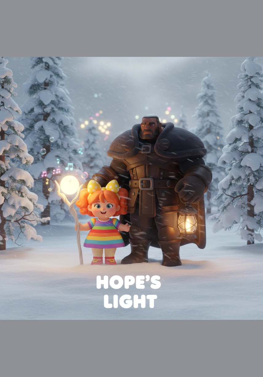 Kaelen steps forward without a word, unpinning his heavy, dark cloak and wrapping it entirely around Lily’s shoulders. The thick fabric smells of cedar and rain, shielding her from the elements as he stands as an unbreakable wall against the storm.