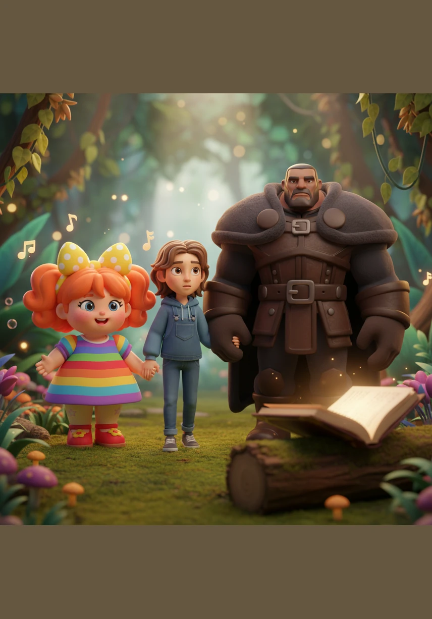 Hand in hand, they walk through a garden where pink roses bloom against walls of dark, ancient ivy. They are a perfect balance of shadow and light, proving that even the most different souls can find a beautiful home in one another.