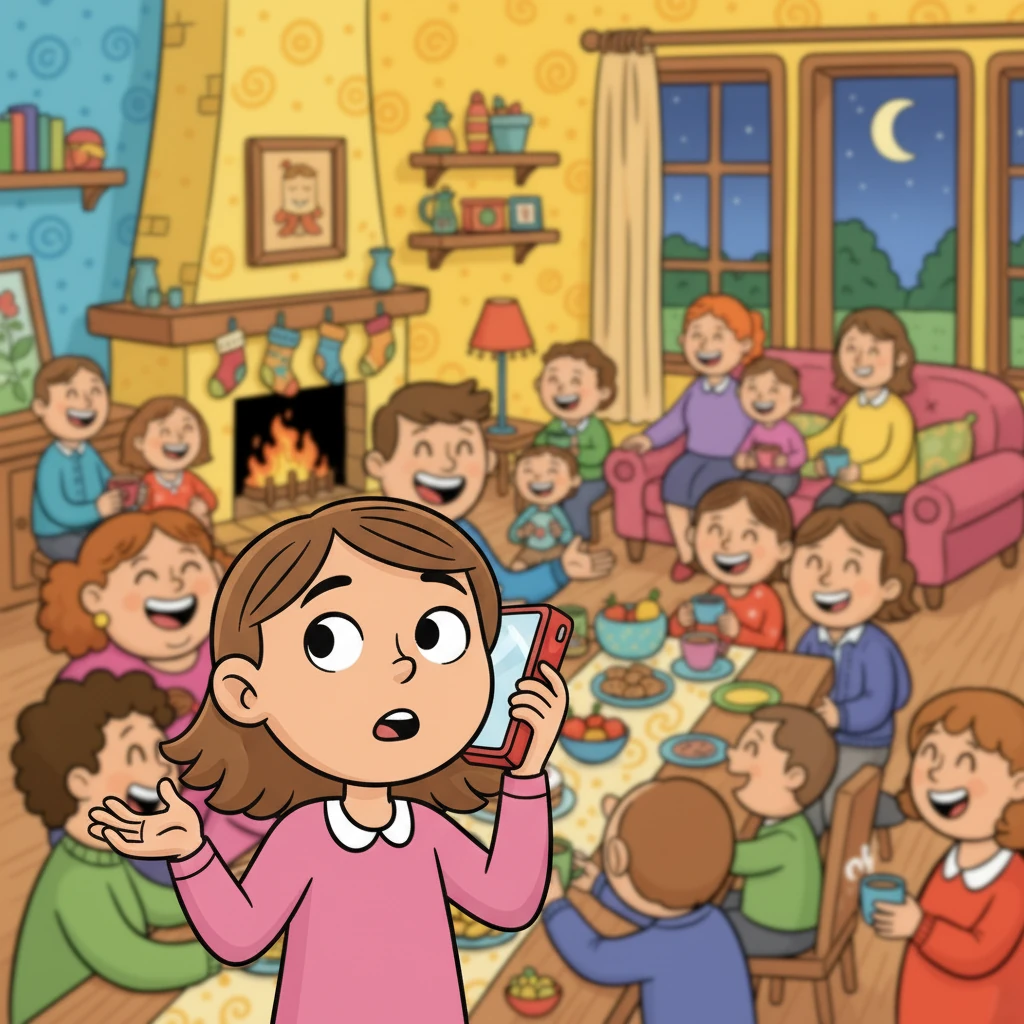 Soudain, le téléphone de Lilou sonne. Elle s'écarte pour répondre, l'air intriguée par cet appel inattendu.