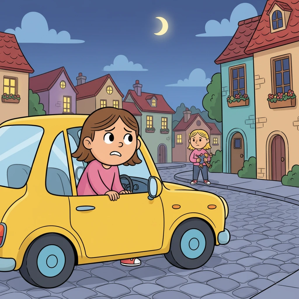 Lilou monte dans sa voiture, le visage soucieux, mais déterminé à aider Cyrielle.