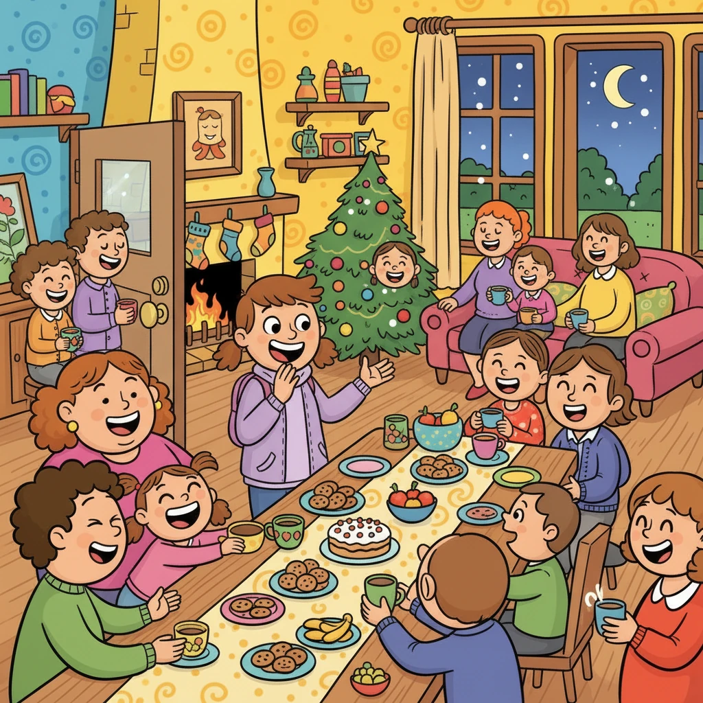 Arrivée chez elle, Lilou ouvre doucement la porte, espérant surprendre tout le monde.