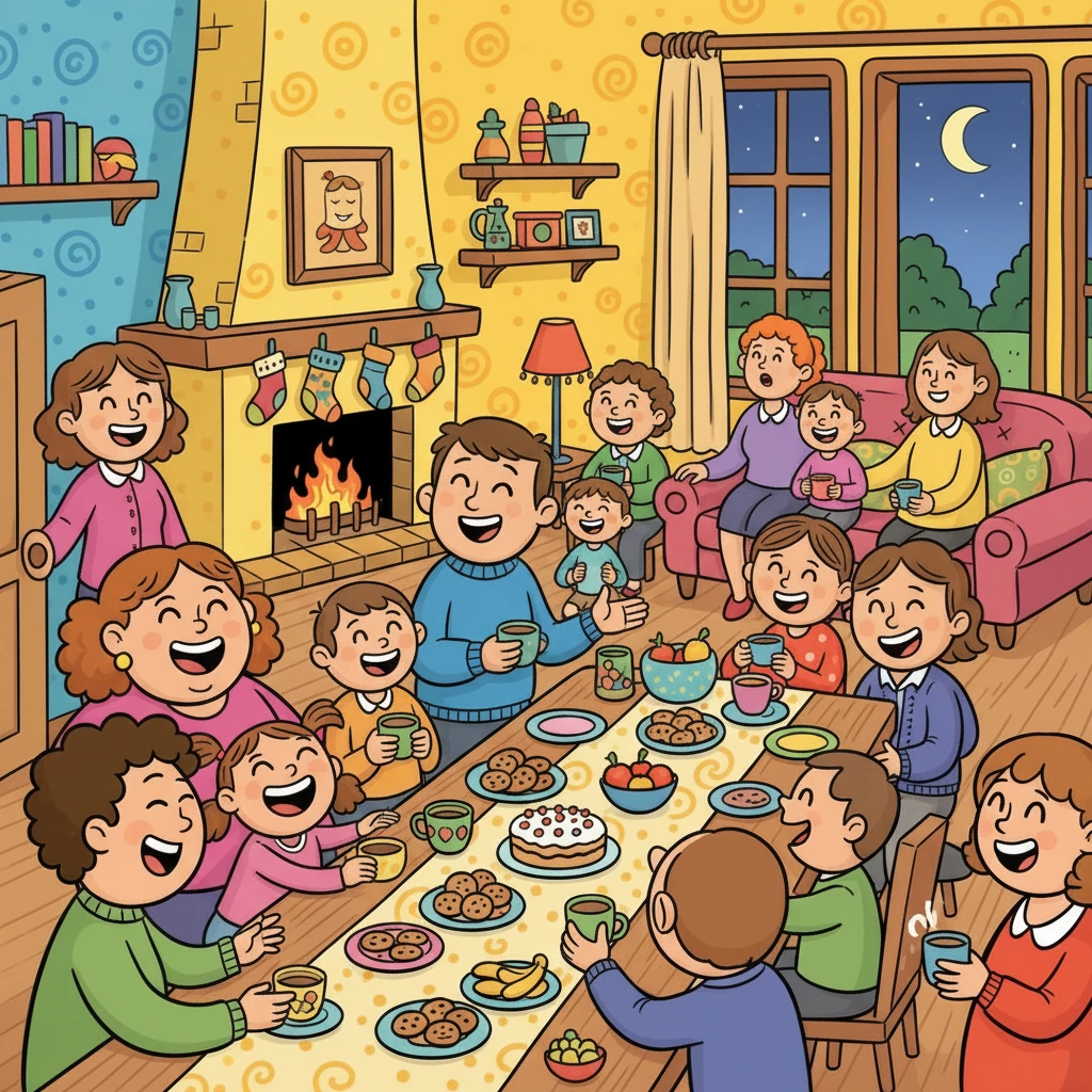 Elle décide de révéler sa présence, ouvrant la porte et entrant dans le salon.