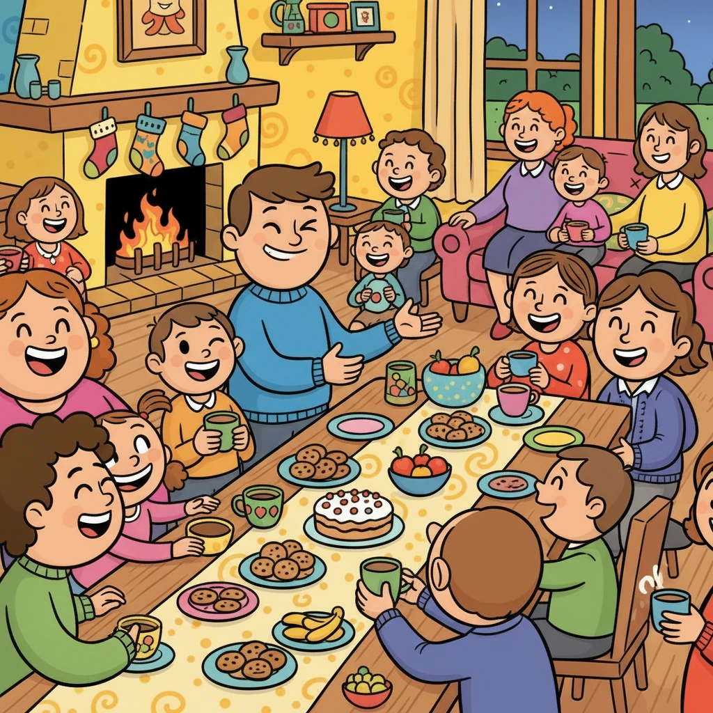 Son frère lui fait un clin d'œil, et elle répond par un sourire espiègle.