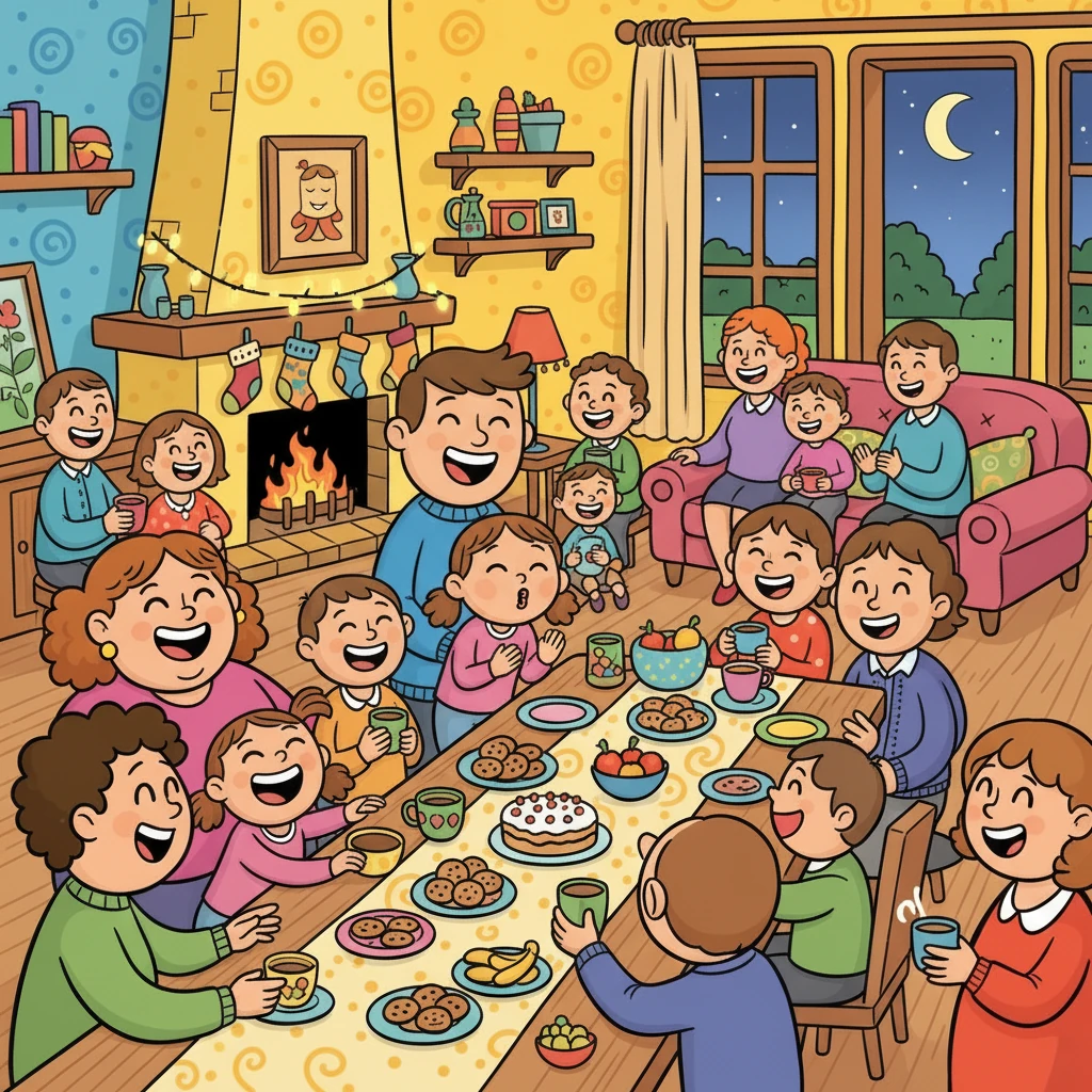 Lilou souffle ses bougies, entourée de ceux qu'elle aime, et fait un vœu.