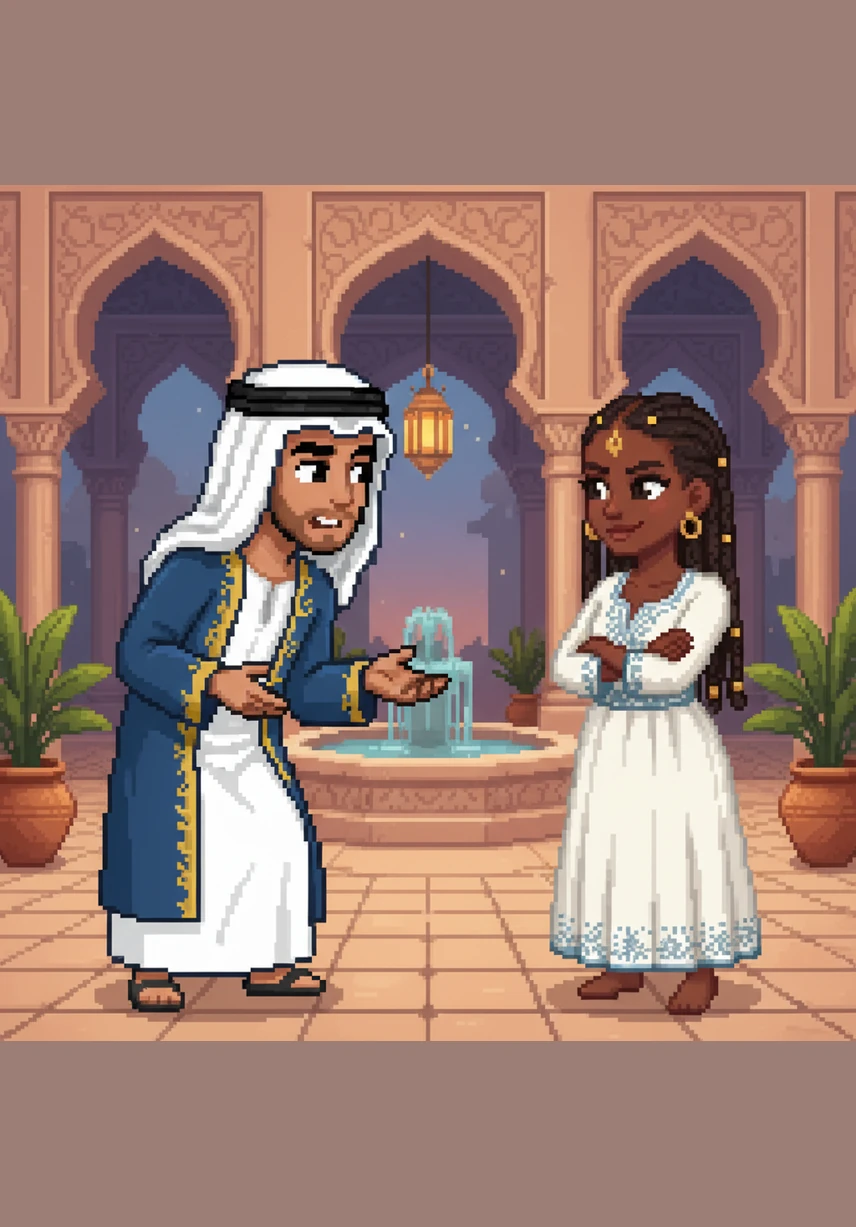 Their encounters were filled with tension, as Amara met the Prince's curiosity with cold resistance and sharp, mocking wit. She did not soften her spirit for his status, and her refusal to be charmed only deepened the Prince’s fascination and his burgeoning, unexpected love.