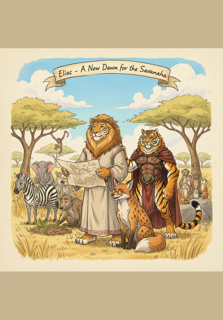 Under Elara’s gentle leadership, every animal lived in harmony, and peace was a constant presence in the hearts of all who resided there. Leaders from distant jungles watched with envy and wonder, marveling at how such a small place could become so rich and successful among so many simple creatures.