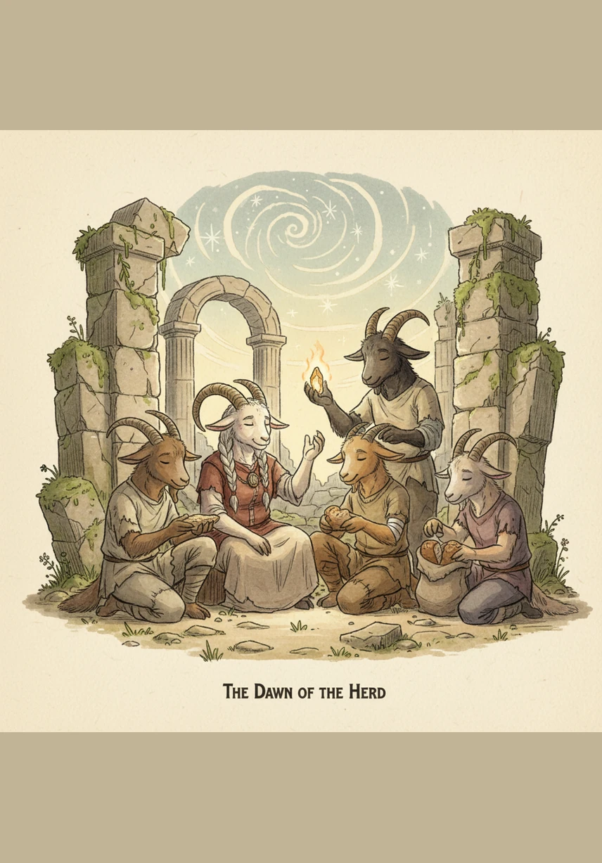 Even as their home crumbled around them, the goats refused to admit they had been tricked or that they missed the tigress. They chose to live in silence and denial, for admitting the truth would mean acknowledging that they were exactly what the fox thought they were: simple, easily fooled goats.