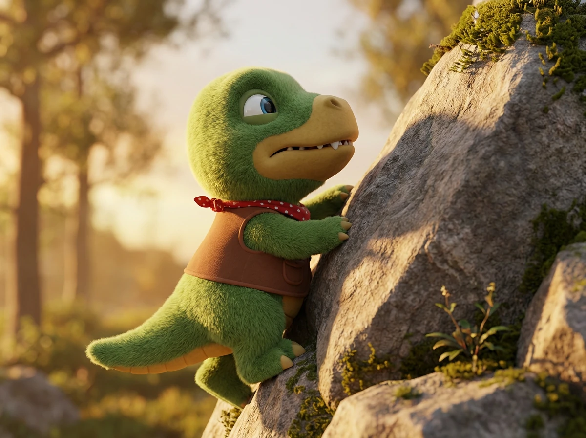 Raptor Rex, a meticulously crafted Velociraptor, confidently strides across the circular diorama base, its matte skin texture and realistic PBR materials bringing it to life.
