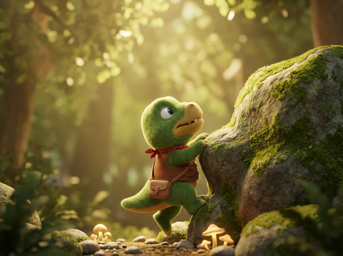 Miniature ferns and moss create a lush, prehistoric environment around Raptor Rex, adding depth and realism to the diorama.