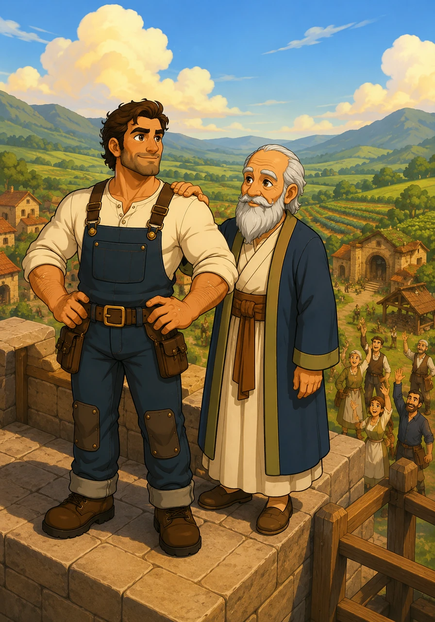 Mateo stood atop the finished structure, looking out over the flourishing fields and the happy faces of his neighbors. He had not only fulfilled his dream of building something grand but had also brought prosperity and hope to the place he called home.