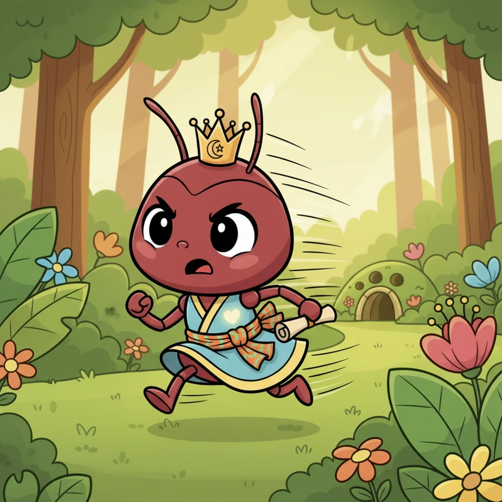 لم تفكر فرفورة للحظة، بل قفزت بسرعة فائقة، وأخذت تركض نحو مستعمرتها. كان قلبها الصغير ينبض بقوة، وعيناها مليئتان بالتصميم على إنقاذ عائلتها وأصدقائها من الخطر الوشيك.